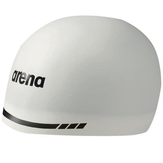 Arena 3D Soft USA Unisex Adult Silicone Swim Cap for Men and Women Swimming Pool Practice and Racing Swim Kit, White, Extra Large