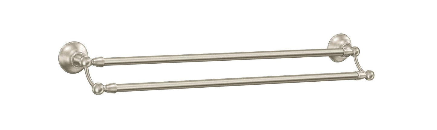 Moen DN6822BN 24-Inch Inspirations Double Towel Bar (Brushed Nickel)
