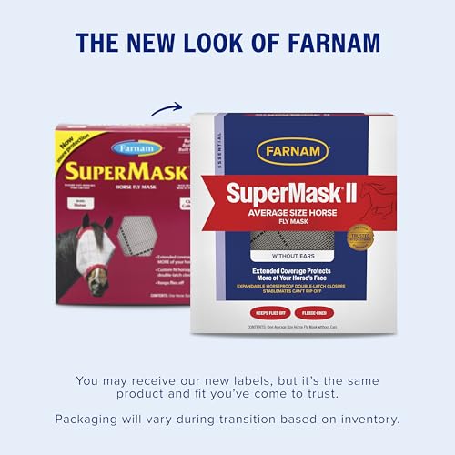Farnam Home and Garden 100504650 No Ears Fly Supermask II for Horse