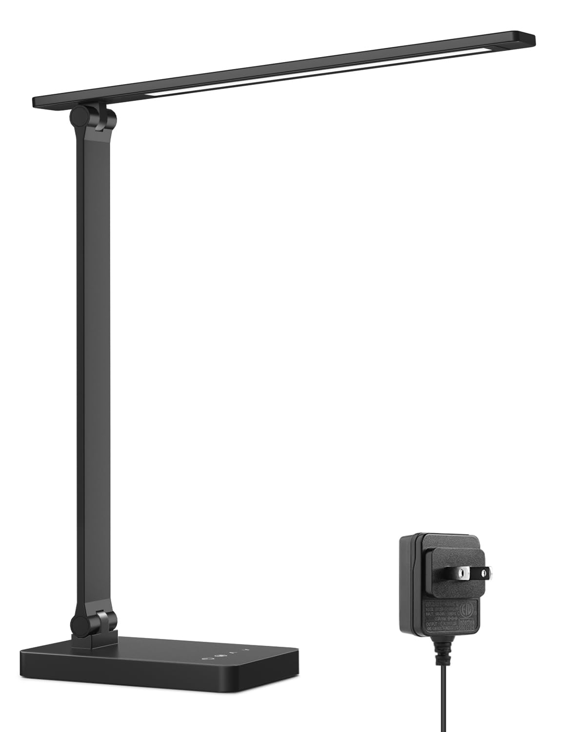 Lepro LED Desk Lamp, Dimmable Eye-Caring Desk Light, 9W 750lm Home Office Desktop Lamp, 5 Color Modes with 5 Brightness Levels Table Lamp, Touch Control Office Lamp for Reading, Working, Black