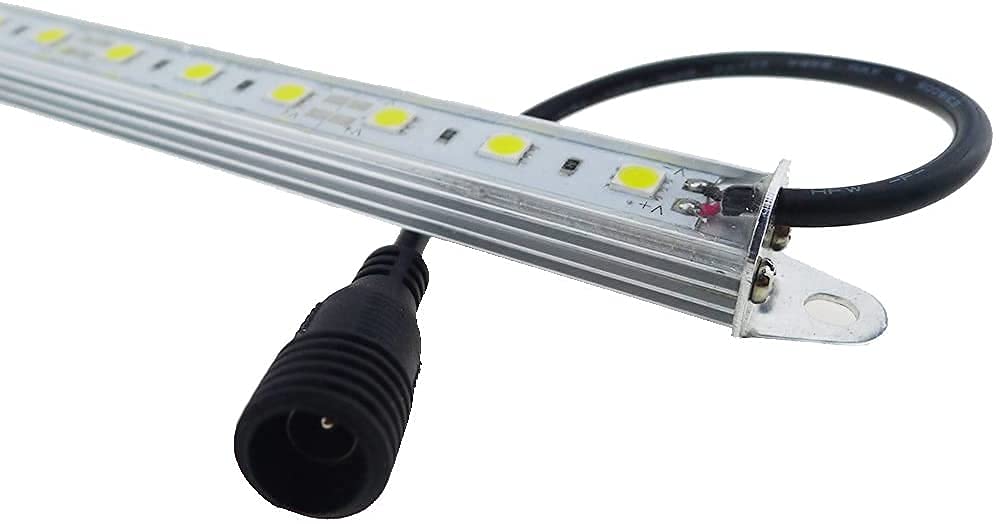 Aquarium Rigid LED Light Strips, Blue 12V DC Super Bright Waterproof Aluminum Marine Boat LED Lights Strip, 2 pc 20" Blue Light for Fish Coral Refugium and Reef Tank