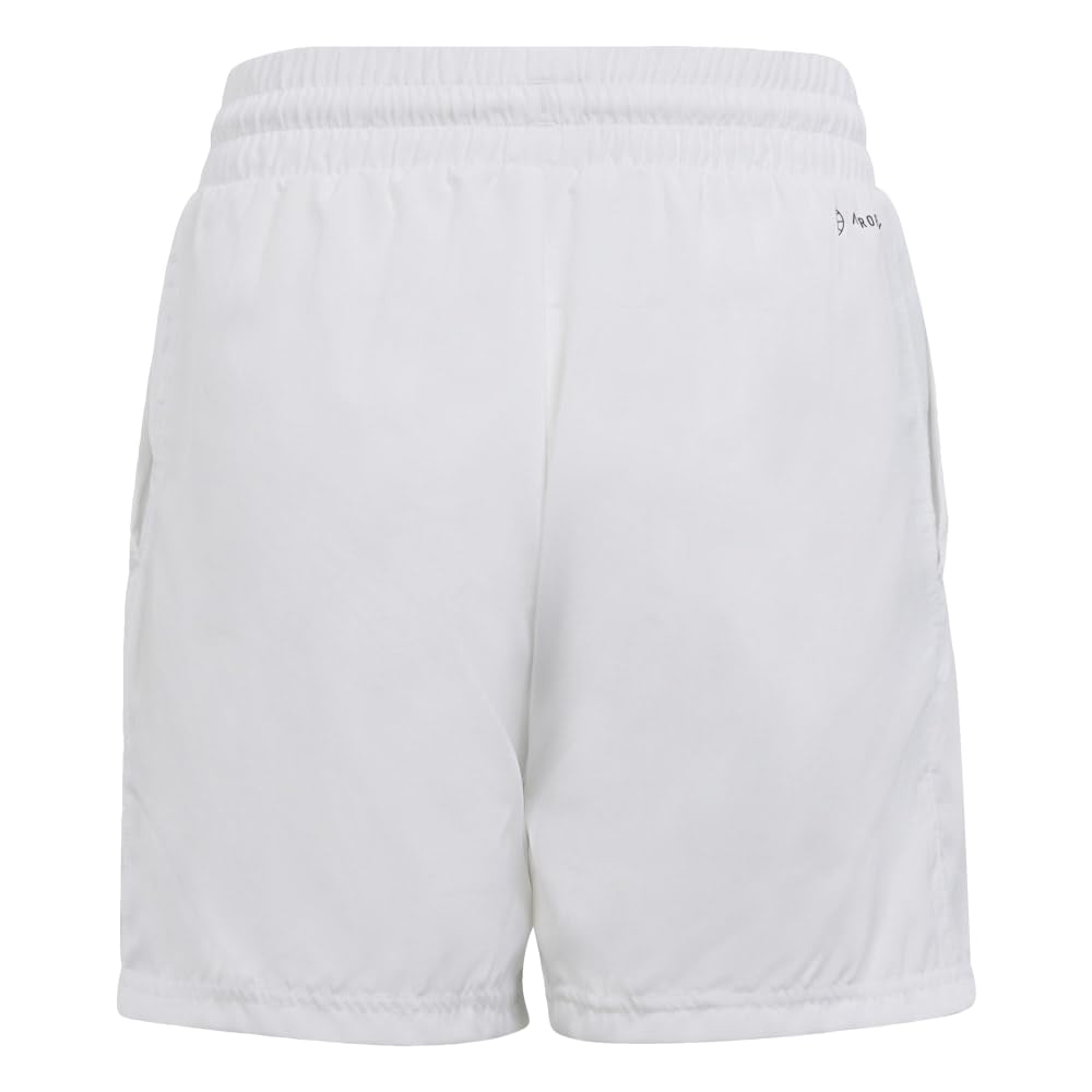 adidas Boys Club Tennis 3-Stripes Shorts, White, X-Small