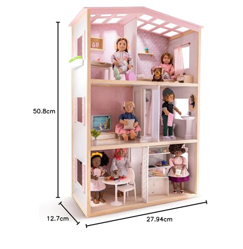 Our Generation – 18-inch Doll & Pet – 6-inch Dachshund Dog Plush – Pretend Food Accessories – Imaginative Play – Toys For Kids Ages 3 & Up – Claudia & Cinnamon