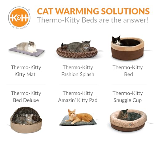 K&H Manufacturing Thermo-Kitty Mat 12.5-Inch x 25-Inch, 6-Watts, Mocha