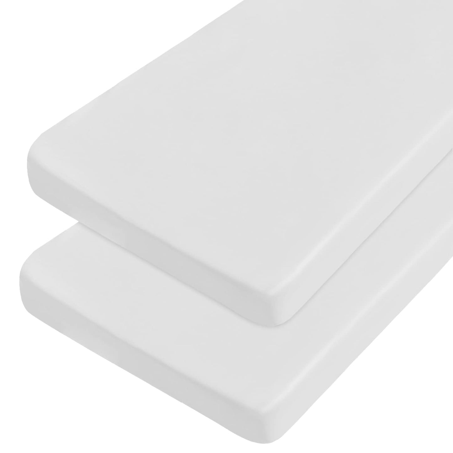 Cot Sheet 31" x 75", 2 Pack Cot Size Mattress Sheets Fitted with Narrow Twin/Camp Bunk/Rvs Bunk/Guest Beds/Army Cots/Trifold Mattress, Super Soft and Breathable Microfiber Cover, White