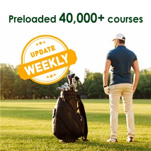 CANMORE TW353 Golf GPS Watch for Men and Women, High Contrast LCD Display, Free Update Over 41,000 Preloaded Courses Worldwide, Lightweight Essential Golf Accessory for Golfers, Turquoise/Black