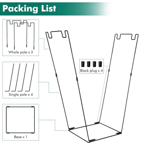 2pcs Metal Trash Bag Holder, Garden Garbage Bags Holder Frame Holds 30-45 Gallon Bags, Multi-Use Outdoor Leaf Bag Stand for Yard Camping Lawn, Party Supplies Rubbish Sack Support Frame