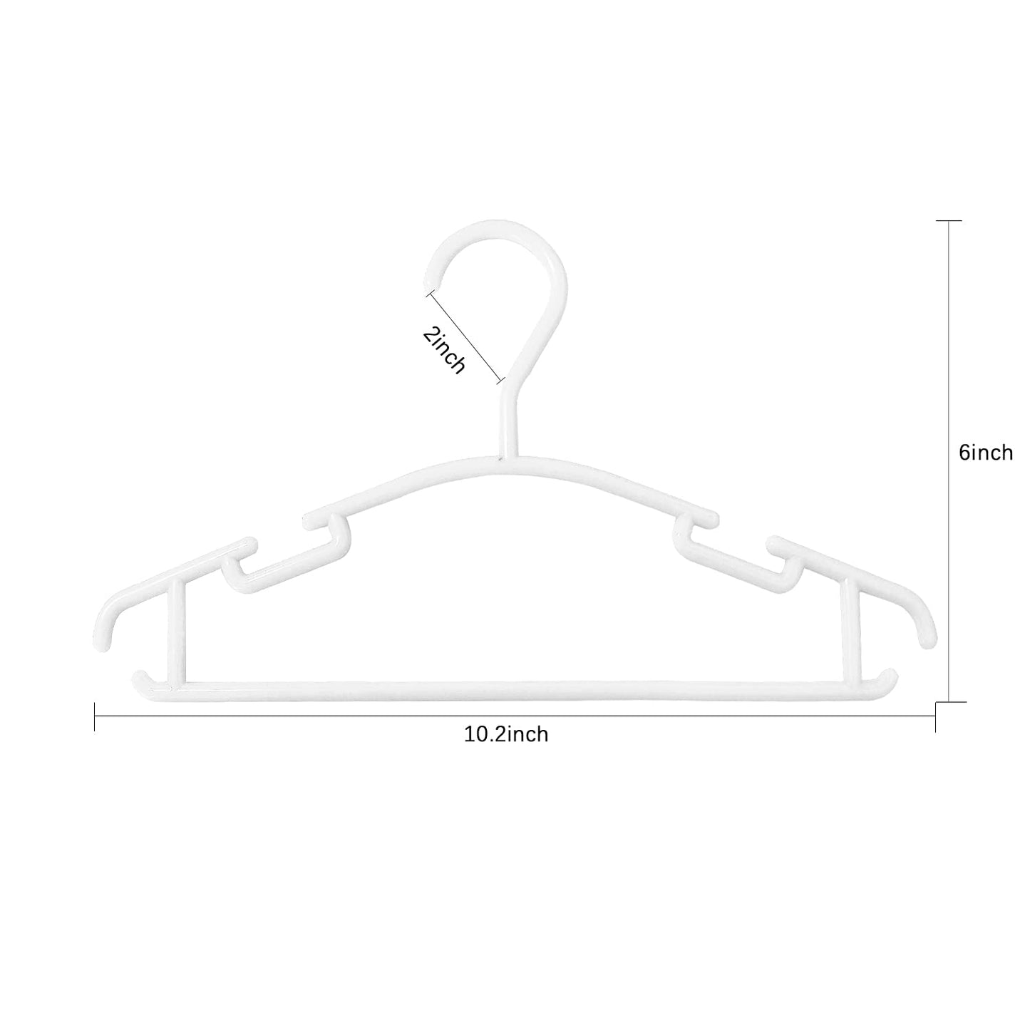 GoodtoU Baby Hangers 100Pack Kids Plastic Baby Clothes Hangers for Closet Small Children Infant Toddler Child