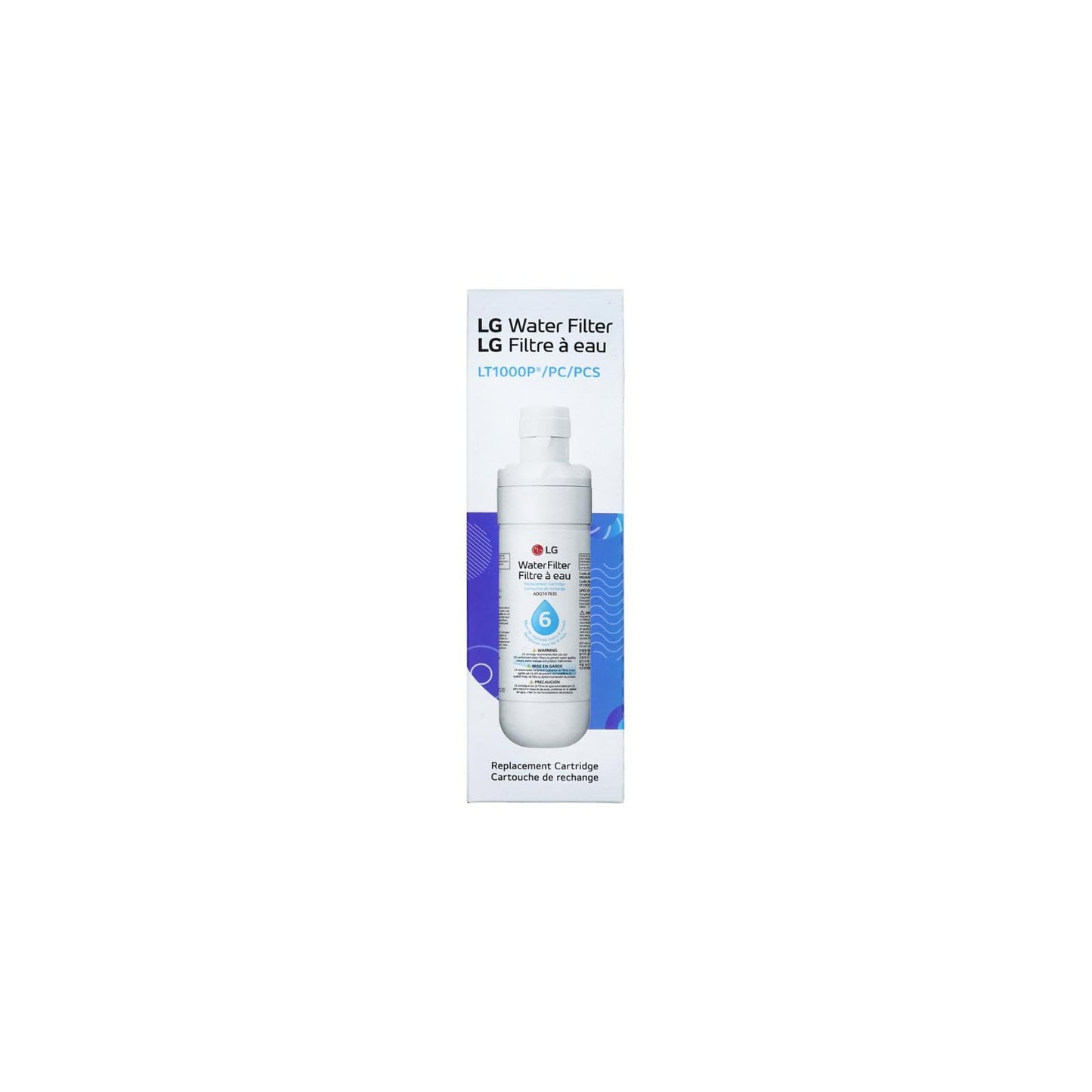 LG LT1000P ADQ74793501/AGF80300704/AGF80300705 6 Month / 200 Gallon Capacity Refrigerator Water Filter Replacement (NSF42, NSF53, and NSF401)