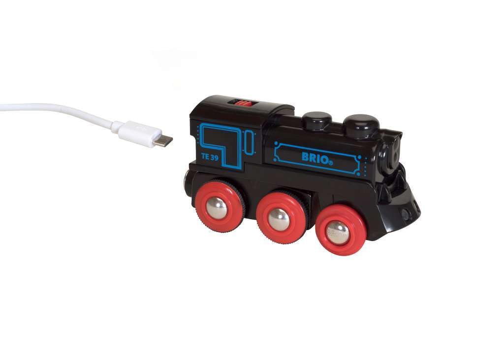 BRIO World - 33599 Rechargeable Engine | Battery-Powered Toy Train for Kids Aged 3+