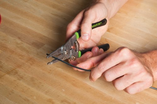 Greenlee 1955-SS Pro Stainless Wire Stripper, Cutter and Crimper Curve, 10-18AWG, 7.5-Inches