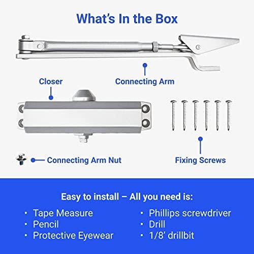 FS-1306 Hydraulic Auto Door-Closer Grade 3 (Silver - Easy Open)