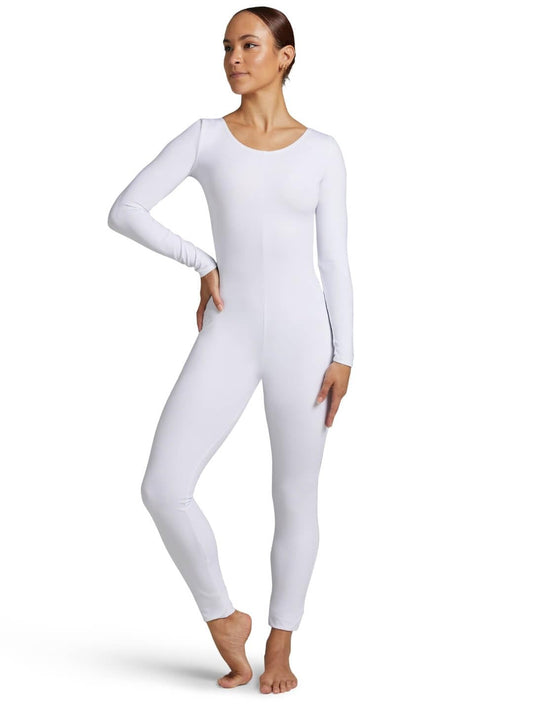 Capezio Women's Long Sleeve Unitard,White,X-Large