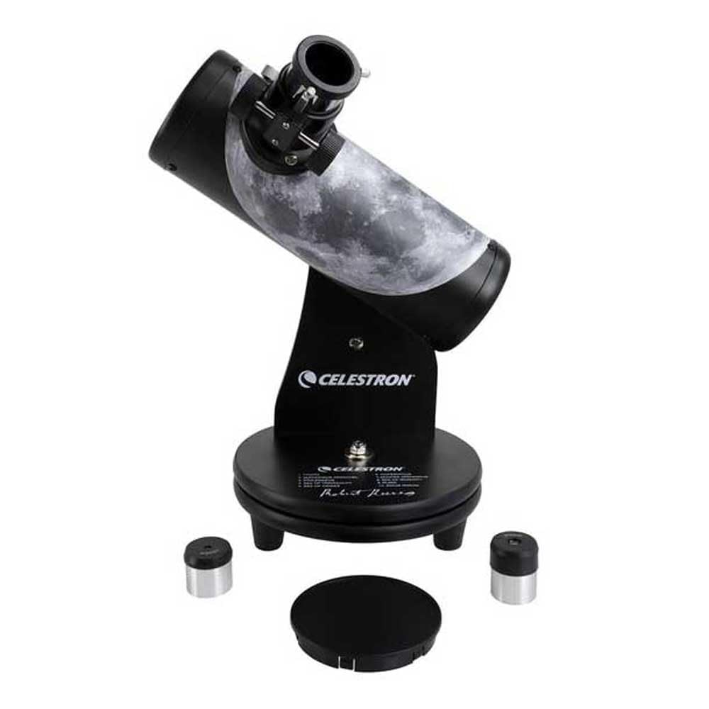 Celestron – 76mm Signature Series FirstScope – Compact and Portable Tabletop Dobsonian Telescope – Ideal Telescope for Beginners – Features Custom Moon Map Wrap – Bonus Astronomy Software Package