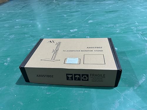 AX WABER Dual Monitor Stand Vertical Stack Screen Free-Standing Desk Mount Arm Riser Fits Two 13 to 34 Inch Computer Monitors with Swivel,Tilt, Height Adjustable,VESA Stand 100x100mm, 75x75mm AX05TB02