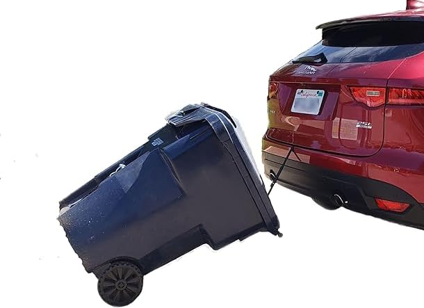 TrashTrainer 1 Cart System - Garbage Can Hauling Straps - Trash Can Hauler - Attaches to Cars, ATV, Lawn Mower, Tractor, Easy Install, Simple Use