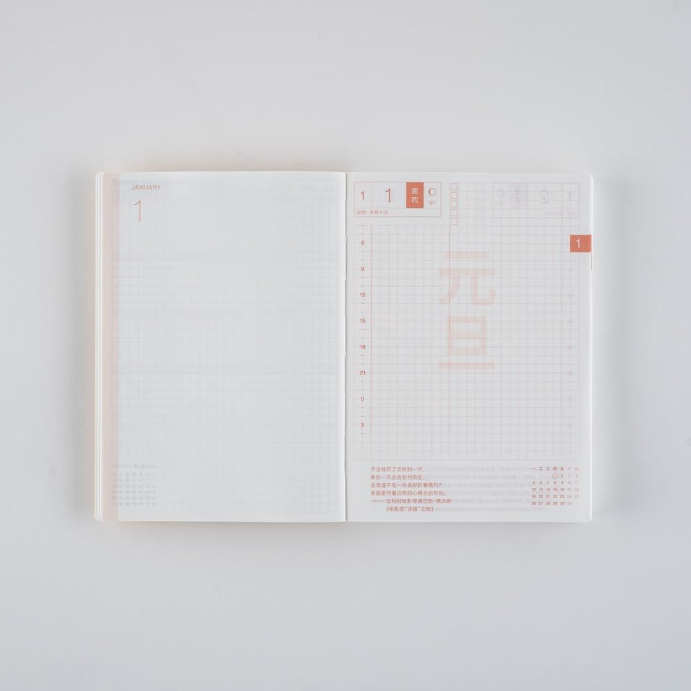 Hobonichi Techo 2026 Original Book – A6, Simplified Chinese, Daily, Jan Start, Mon Start, Planner