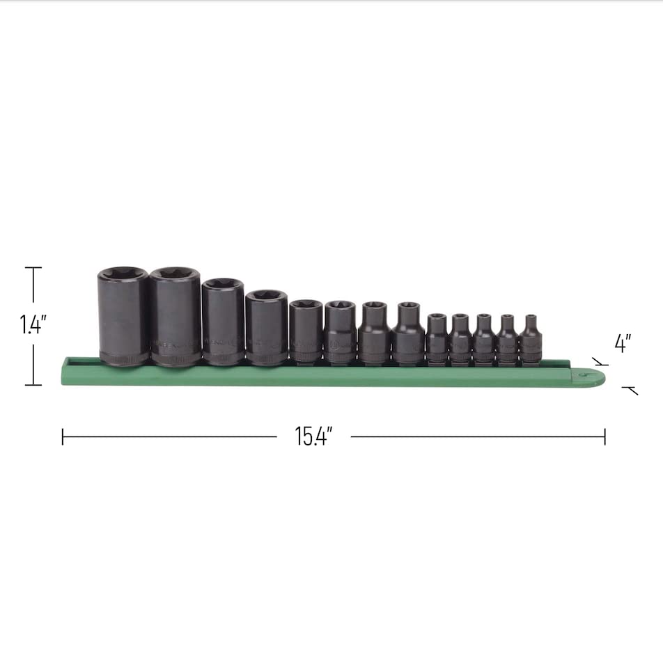 GEARWRENCH 13 Pc. 1/4", 3/8" & 1/2" Drive External Torx Socket Set - 80583