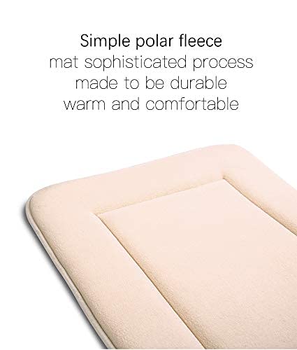 QIAOQI Dog Bed Kennel Pad Crate Mat Washable Orthopedic Antislip Beds Dense Memory Foam Cushion Padding Bolster | Perfect Sleep Bedding Pads for Carrier Cage
