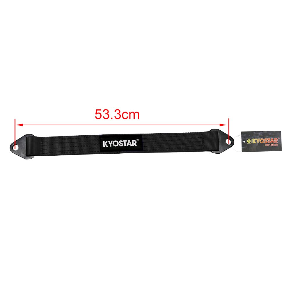 KYOSTAR 21 Inch Limit Strap, Premium Quad Wrap Limit Strap Car Hauler Axle Straps Rated for 10,000 Lb (Black, 2 Pack)