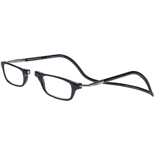Clic Magnetic Reading Glasses, Computer Readers, Replaceable Lens, Original Long, (M-L, Black, 1.75 Magnification)