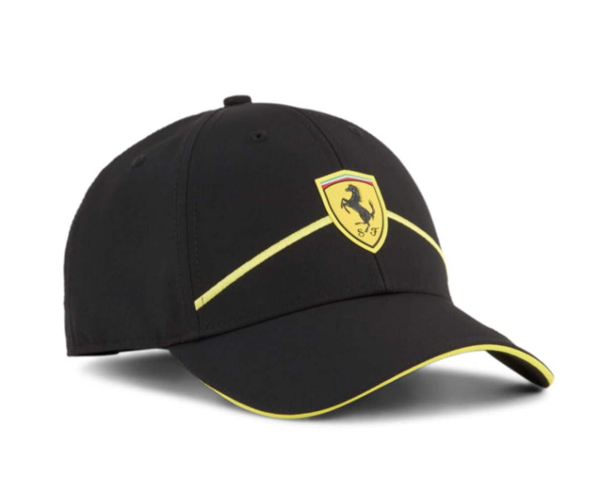 PUMA Standard Scuderia Ferrari Race Baseball Cap, Black SS25, One Size