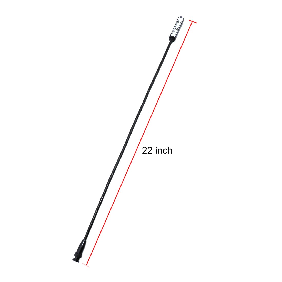 PALPEAL Flexible LED Gooseneck Light for DJ Mixer,BNC Port,22 inch Mixer Gooseneck Lamp,White Light,12V