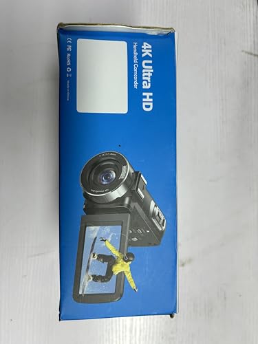 Camcorder 4K 30fps Video Camera 42MP YouTube Vlogging Camera 18x Digital Zoom Cam Corder with 3.0" 270° Rotation Screen Remote Control 32G SD Card 2 Batteries for Wedding Travel