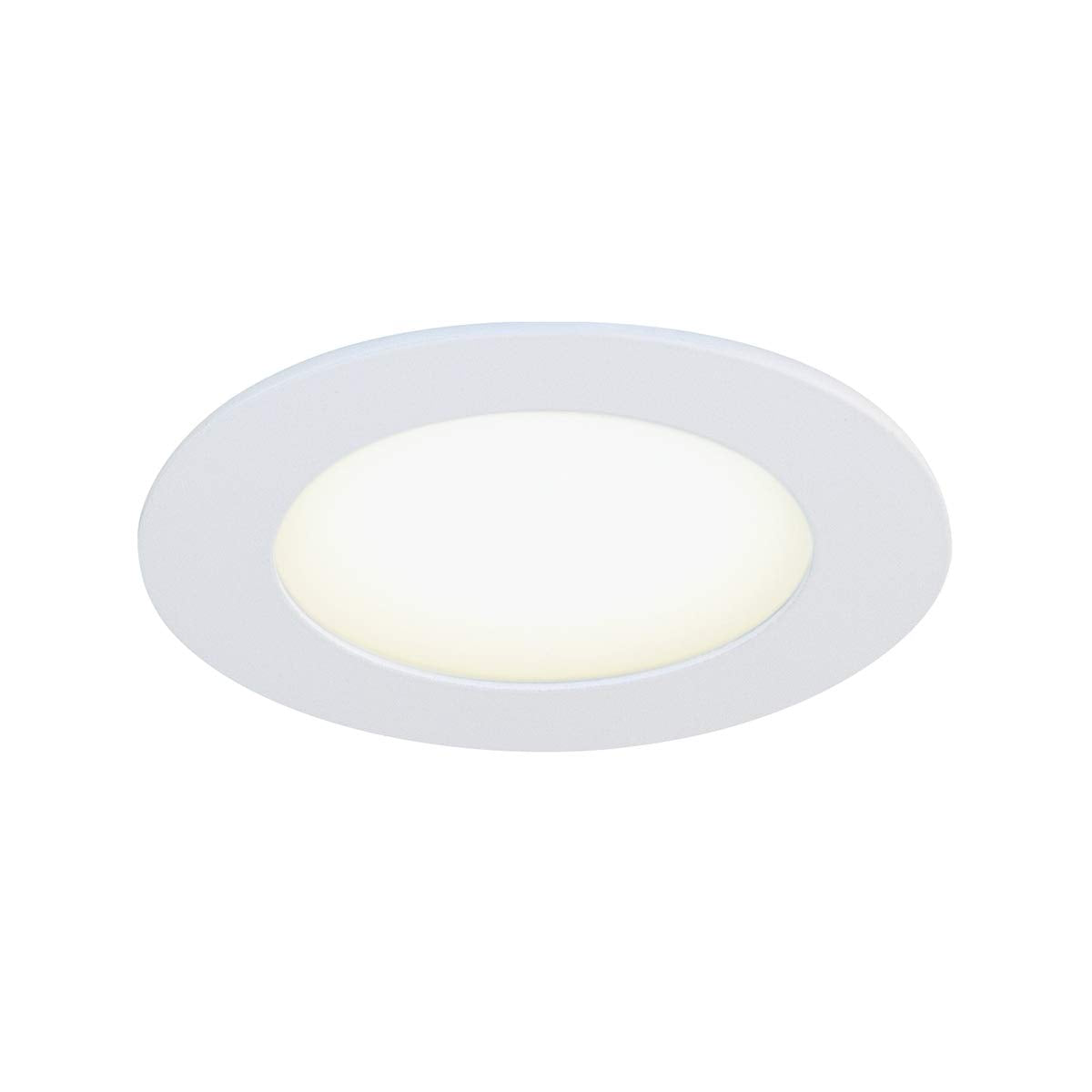 BAZZ Stak 4" Slim Recessed LED Light (4-Pack), 10W, 600 Lumens, 3000K Warm White, Dimmable, Matte White Finish, Airtight & Wet Location Rated, ETL & FCC Certified