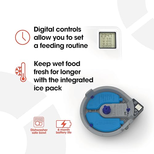 Cat Mate C500 Automatic Pet Feeder with Digital Timer for Cats and Small Dogs