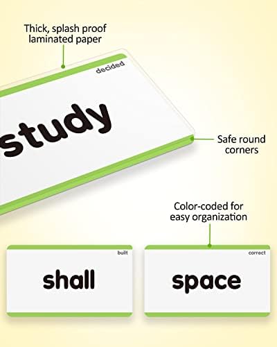 Coogam 520 Sight Words Learning Vocabulary Flash Cards, Dolch Fry High Frequency Site Word Educational Montessori Toy for Pre-k Kindergarten 1st 2nd 3rd Grade Homeschool