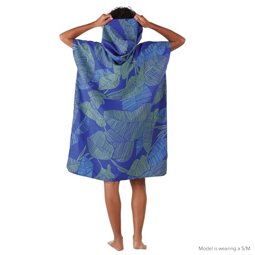 PackTowl Lightweight Microfiber Hooded Changing Poncho, Botanical, Small/Medium