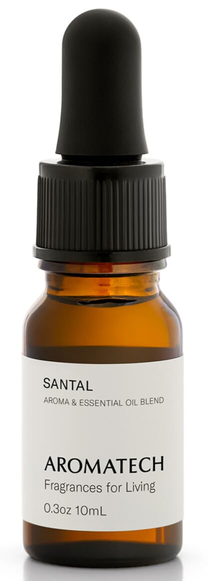 AromaTech Santal Premium Aroma Oil – Inviting & Versatile Home Fragrance with Notes of Sandalwood, Leathery Papyrus & Cardamom for Scent Diffusers, Cold-Air and UltraSonic Scent Machines – 10 mL