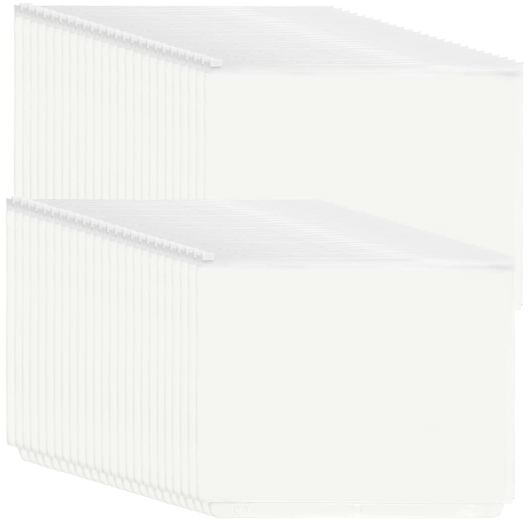 YoeeJob 3 Holes Clear PVC Zipper Binder Pocket Insert Pages Letter Size, 8 1/2"x 11 Loose Leaf Binder Filing Storage Bags 50 Per Pack
