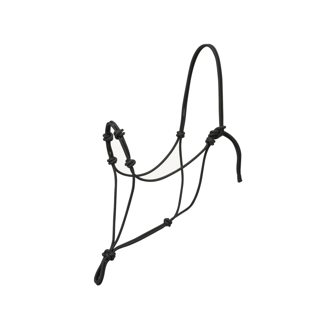 Weaver Leather Silvertip Four Knot Rope Halter, Black, Average