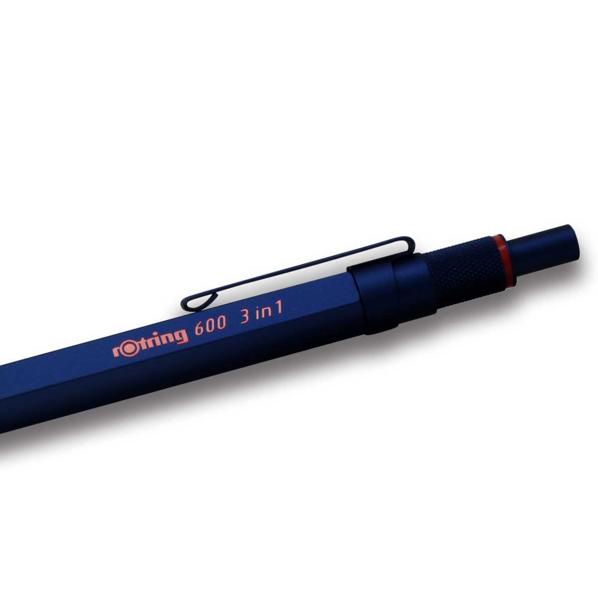 Rottling Multi-Pen, Iron Blue, 600, 3-in-1, 2159367 rOtring Mechanical Pencil, Premium Writing Tool, Stationery, Made in Germany, Drafting Pen, Professional Ballpoint Pen