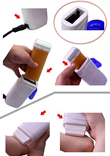 Professional Roll On Waxes Value Pack (6 Pack), Honey Hair Removal Wax Cartridge, Honey wax Depilatory Wax Roller