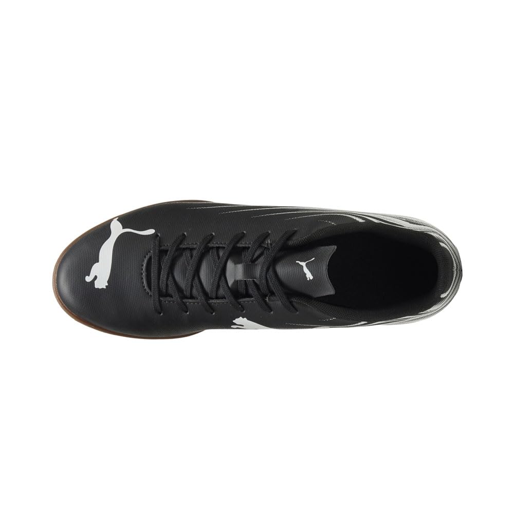 PUMA Men's Attacanto Indoor Trainer Soccer Shoe Sneaker, Black/White, 13