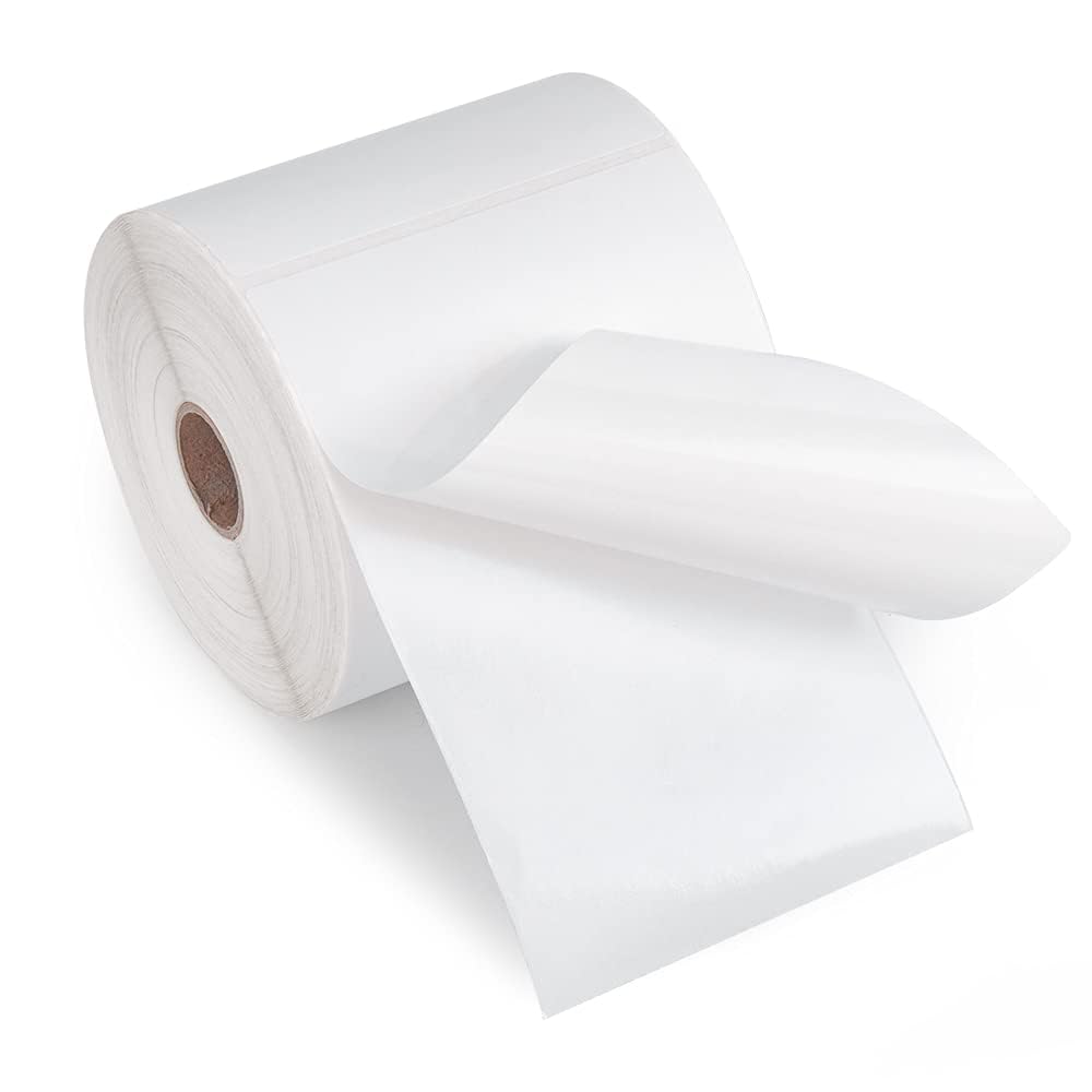 L LIKED 4x6 Inches Thermal Labels, 4 Rolls of 450 Shipping Labels, 1800 Pcs 101.5x152.4mm Thermal Printer Labels for Address, Mailing, Boxes, Packages, Compatible with Zebra & Rollo Printer