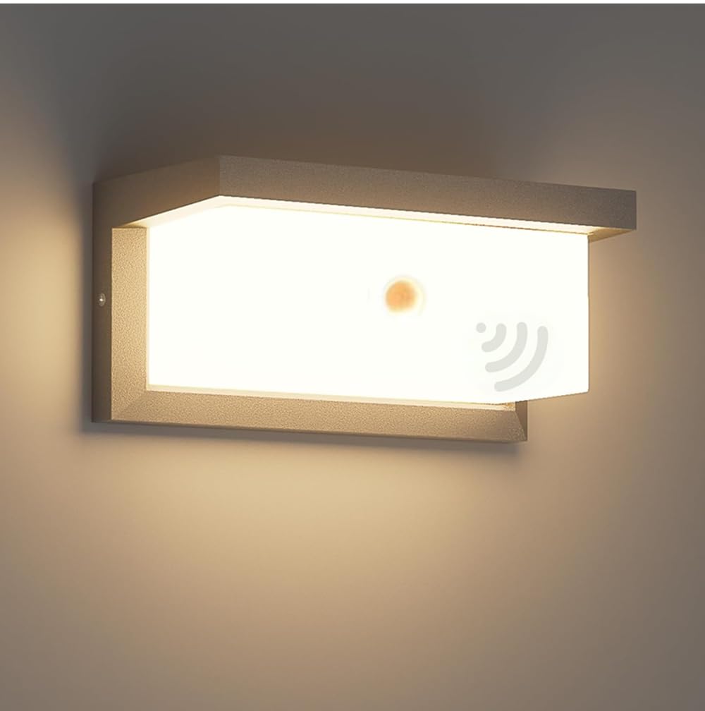 iKenta Motion Sensor Outdoor Porch Lights,18W 3000K IP65 Waterproof Exterior Outdoor Lighting, Wired Wall Sconce Light Fixture Wall Mount Outside Light for Garage Porch Patio Yard Front Door Entryway