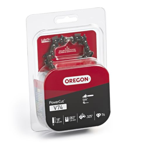 Oregon PowerCut Saw Chain 18 in. 0.063 Gauge 0.325 in. Pitch Chainsaw Chain, 74 Drive Links