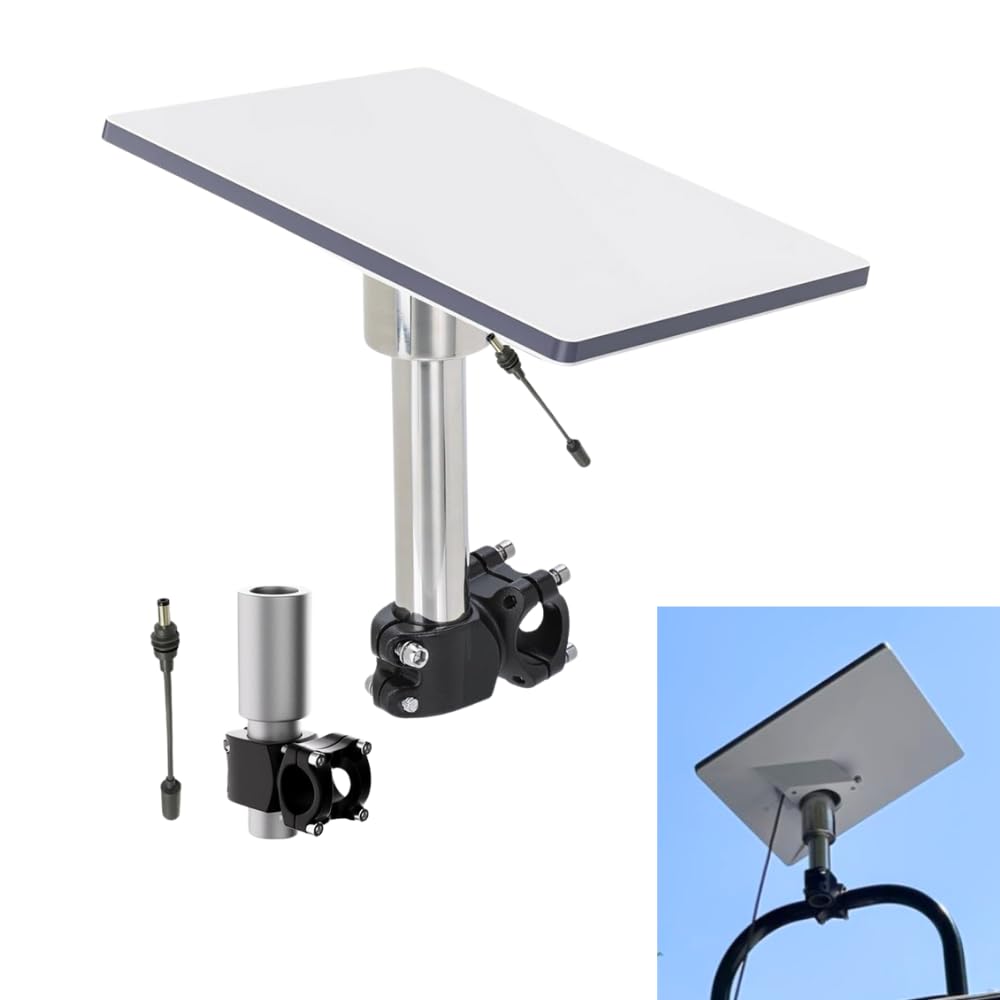 Starlink Mini Pole Mount Kit for RV Ladder (0.8"-1" Pipes) - Horizontal Clamp Mount with 6" Quick-Release Cable, Compatible with Roof Rack/Yacht/Camper (RV Ladder/Rack)