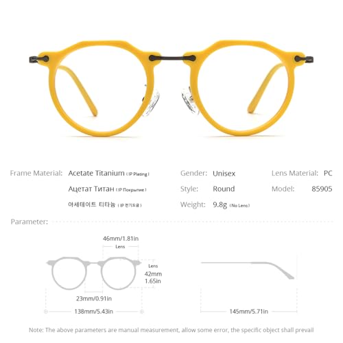 FONEX Acetate Titanium Glasses Frame Men 2024 New Square Eyeglasses Spectacles Eyewear F85843 (85905 Leopard)
