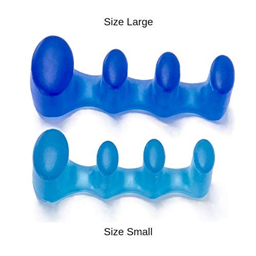 Joy-a-Toes Toe Spreaders, Toe Stretcher & Toe Spacers. ToePal For Yoga. Instant Relief for Toes, Bunion Relief, Hammer Toes , 1 pair - Small Blue