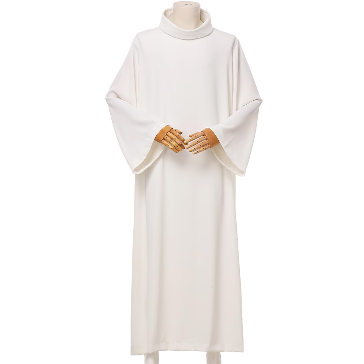 BLESSUME Catholic Church Clergy ALB Vestments Robe, Ivory White, Medium
