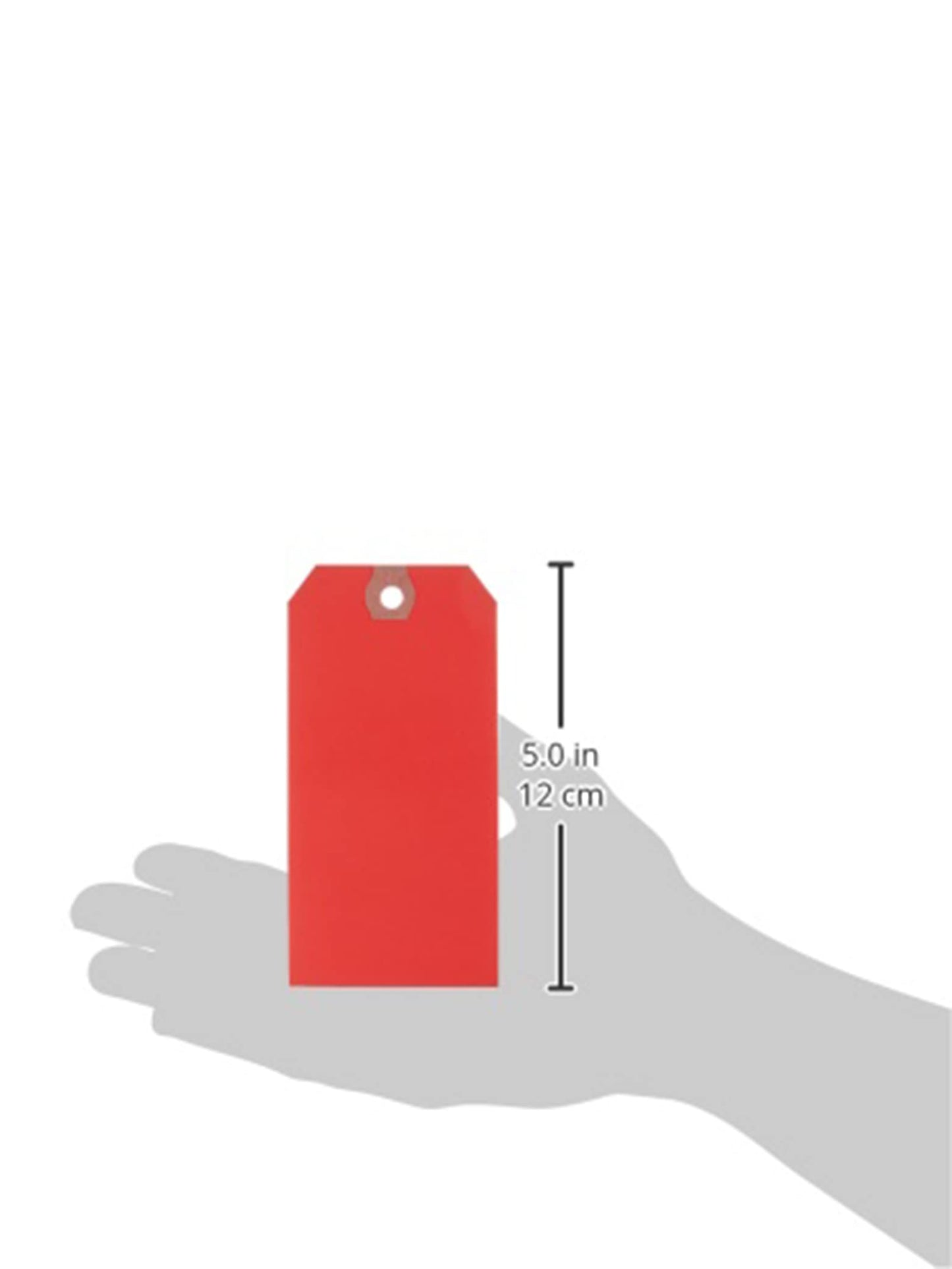 Shipping Tags, Red, 4-3/4" x 2-3/8", Unstrung, 1000/B