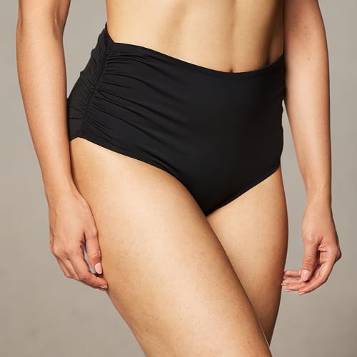 Anne Cole Women's Convertible High Waist Bikini Swim Bottom, Black, S