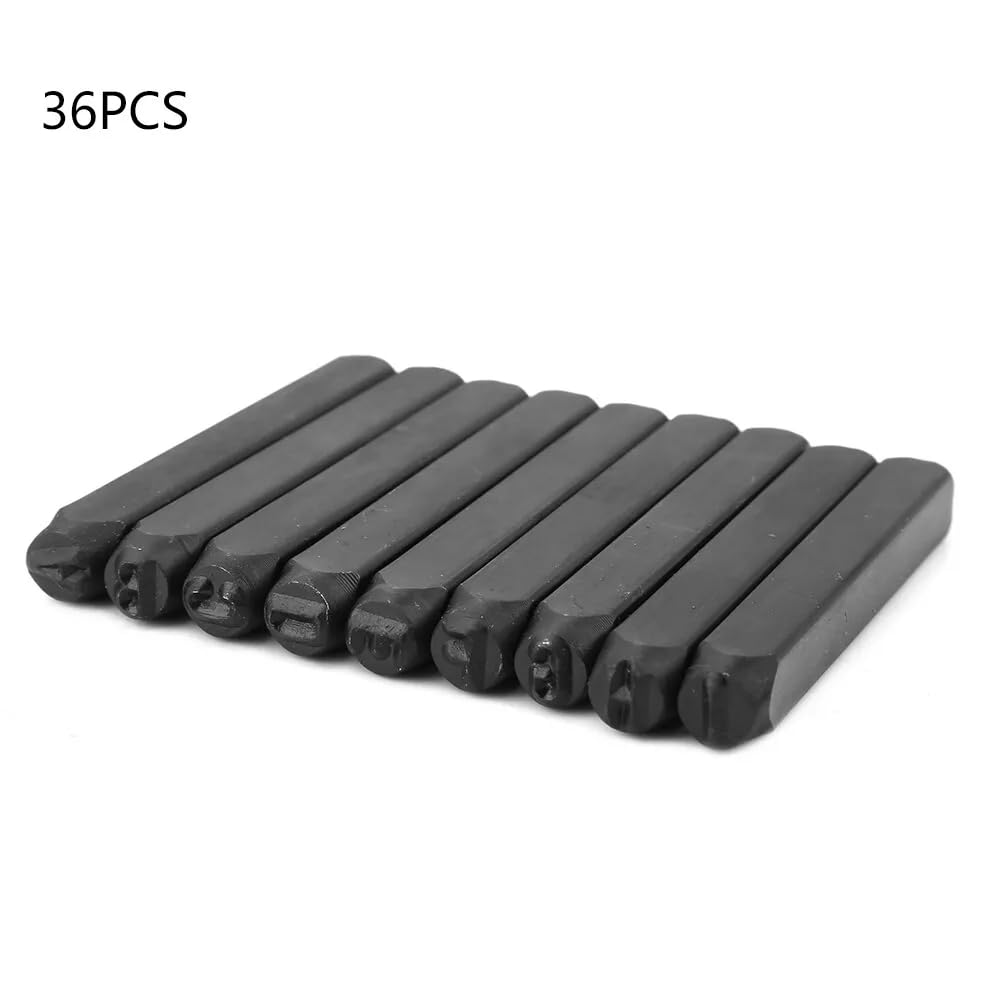 4MM Steel Die Metal Stamping Kit Punch Tool with Aluminum Trailer ID Tag Vin Plate Serial GVWR Medical Blank New （One Set）