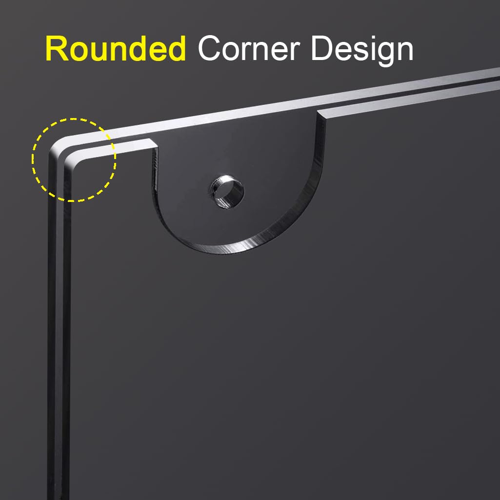 BlueValley Clear Acrylic Sign Holder 8.5x11" Wall Mount, 6 Pack Vertical Wall Document Brochure Menu Signs Holder with Mounting Sticker & Screw, Frameless A4 Poster Picture Frame for Door Wall Hanging Display Flyer Ad