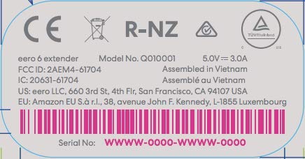 Amazon eero 6 dual-band mesh Wi-Fi 6 extender (newest model), expands existing eero network